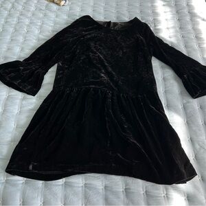 Madewell Black Velvet Dress XS